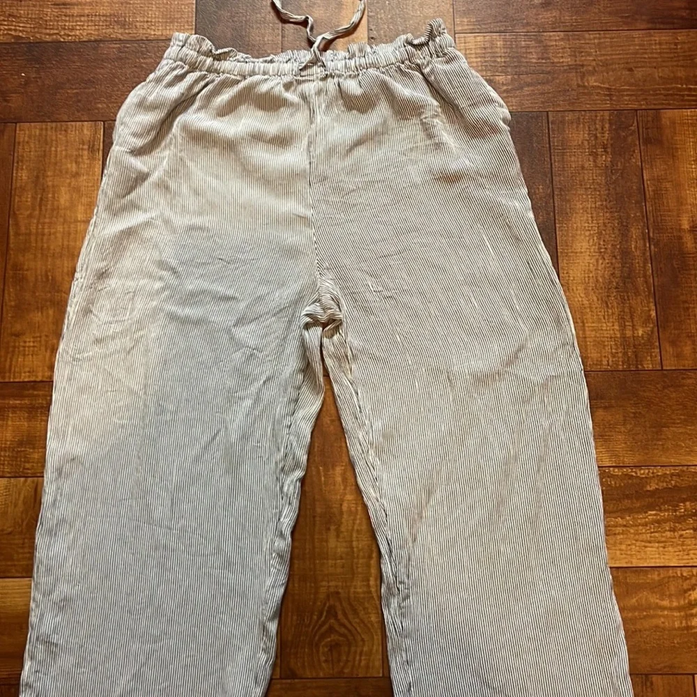 Liz Claiborne wide leg striped Rayon/Acetate Pants - Picture 3 of 8